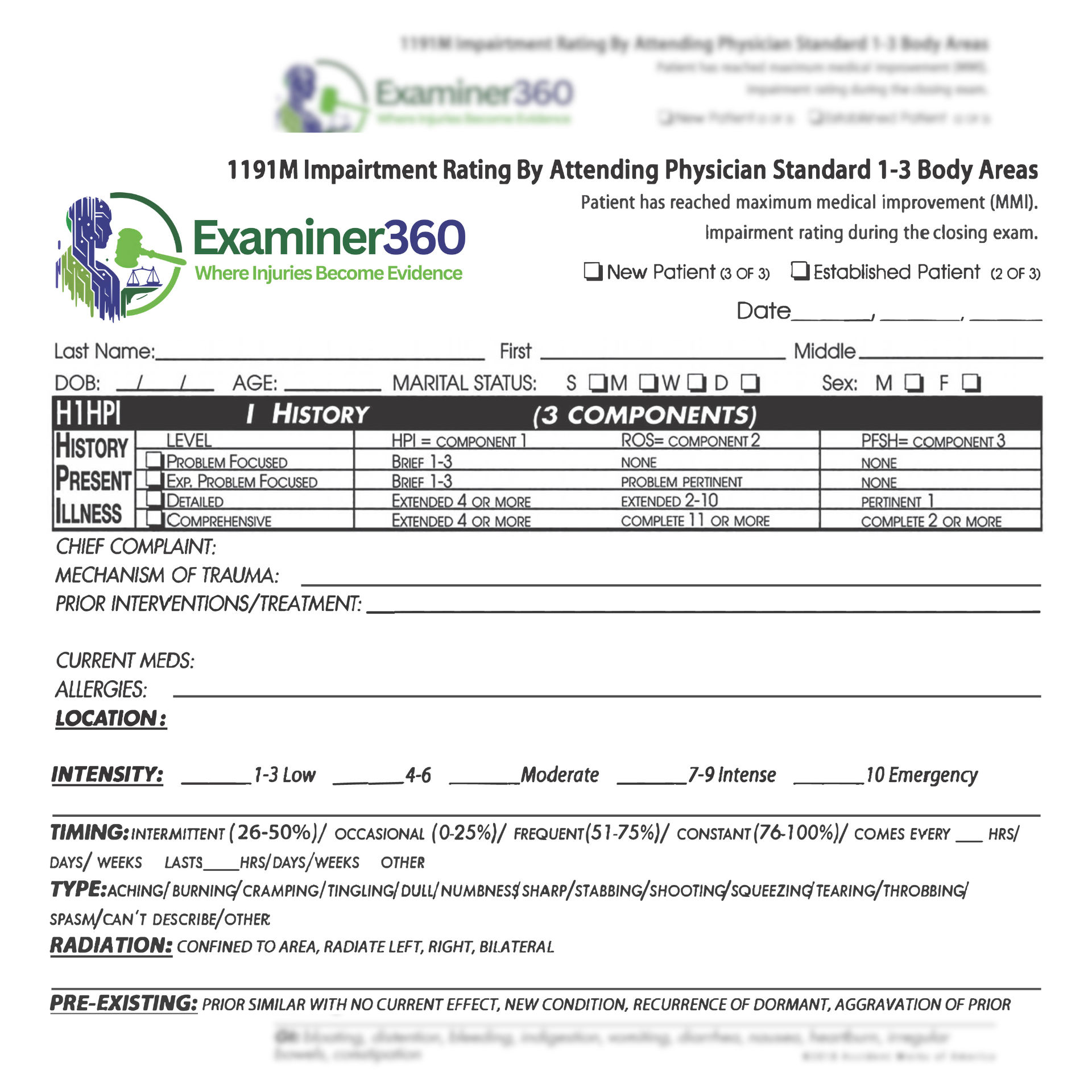 Injury Model Exam — preview